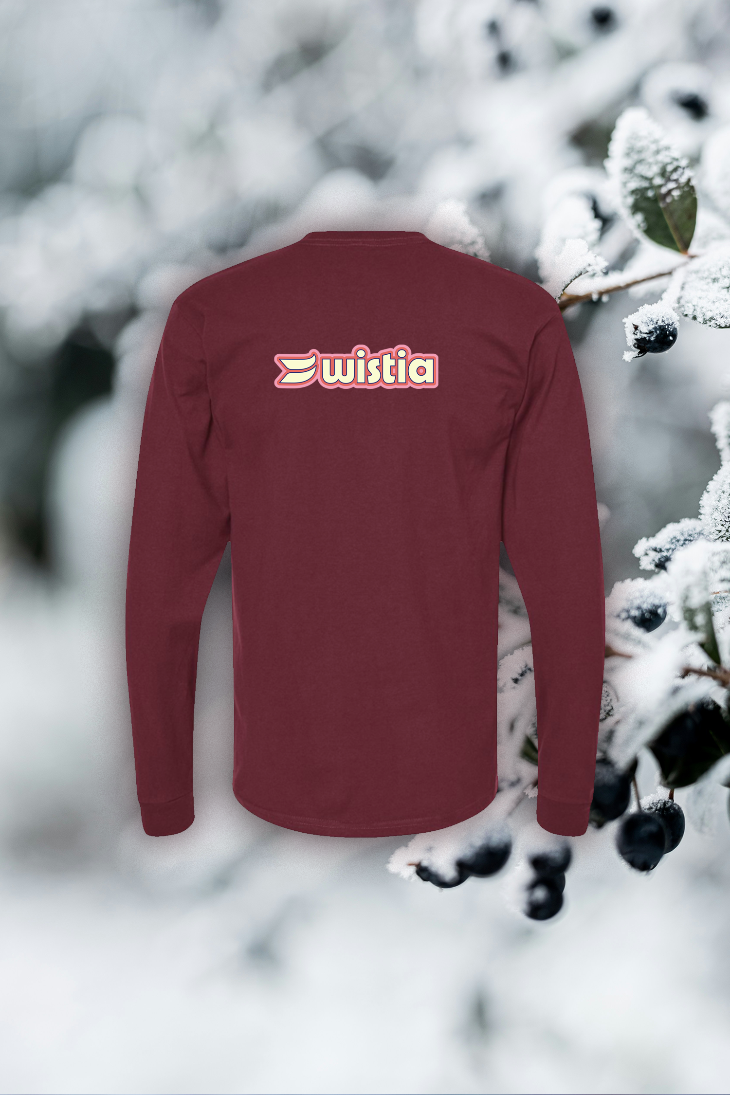 Burgundy Retro Wistia Long Sleeve