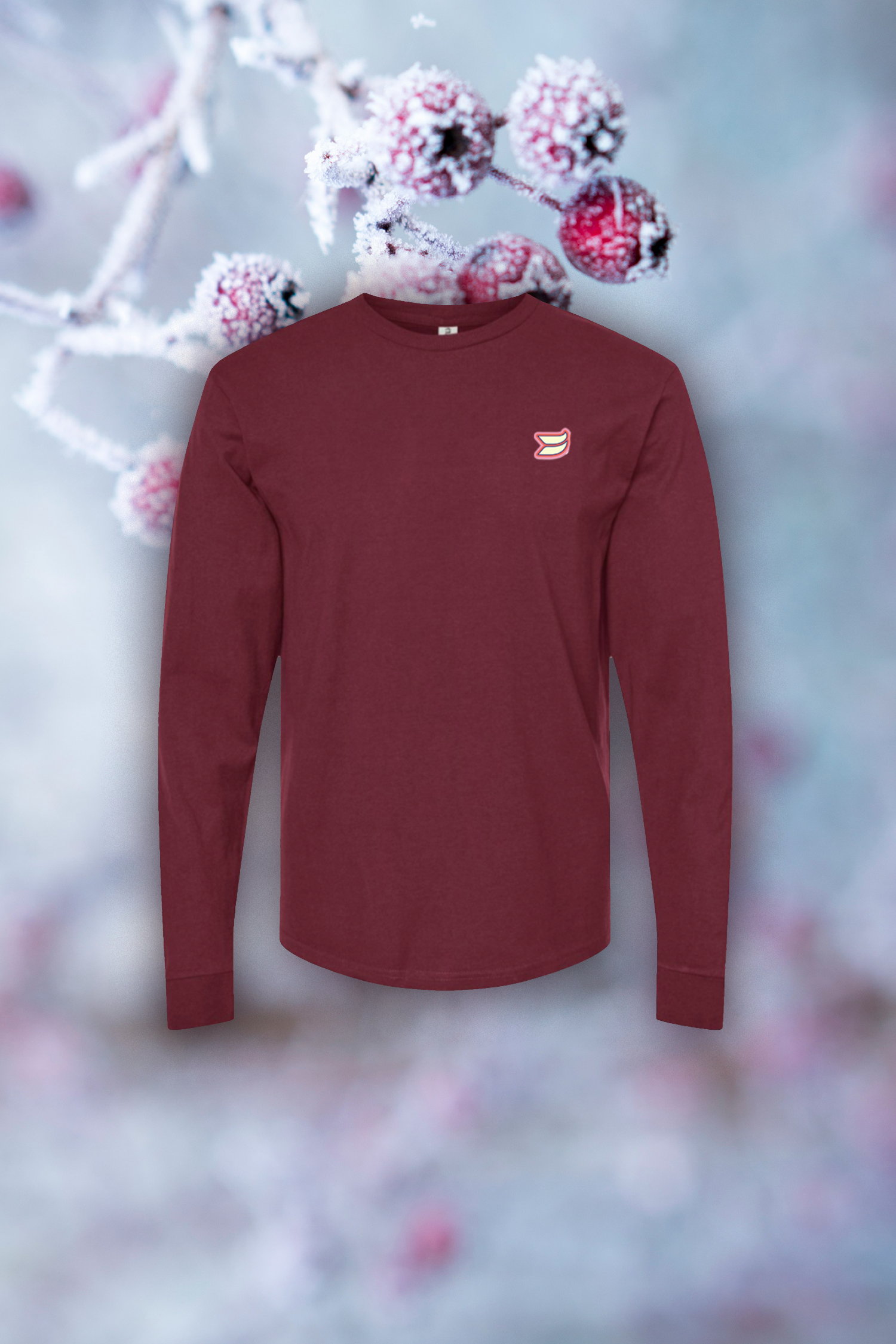 Burgundy Retro Wistia Long Sleeve