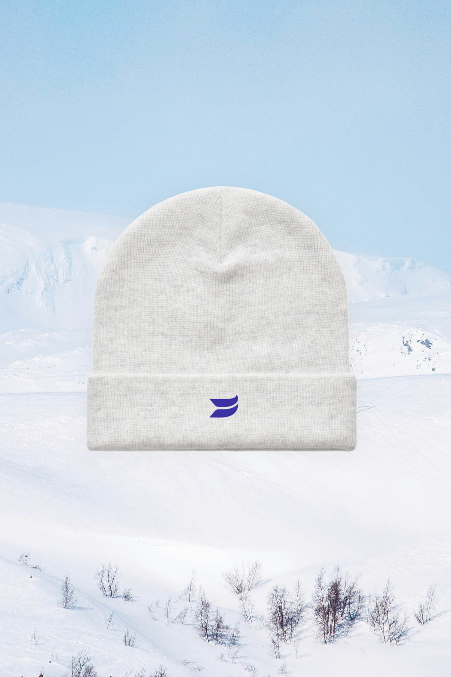 White Heather Cuff Beanie